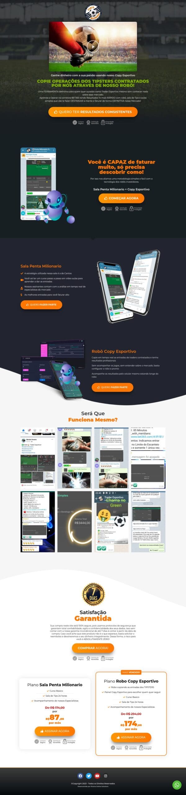 Landing Page App Futebol